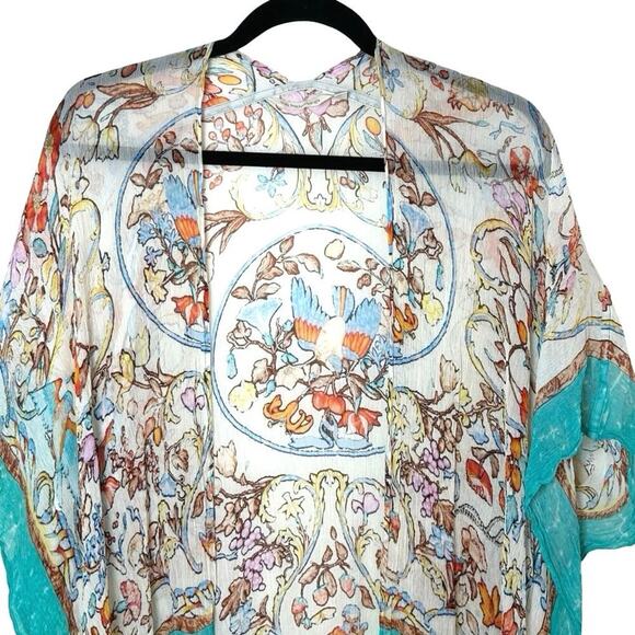 Soft Surroundings Women’s Eloise Floral Open Front Kimono Size S/M - Picture 5 of 10